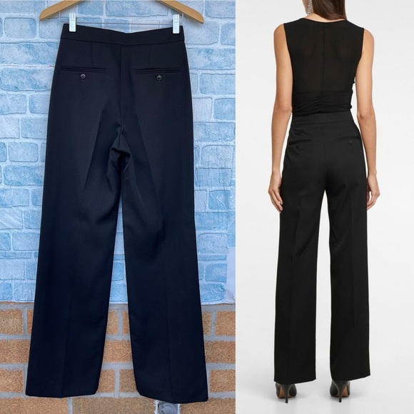 Isabel Marant - Scarly satin-tape wide wool pants size 34/2 - Picture 2 of 16